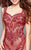 Clarisse - 3323 Sleeveless Fitted Cocktail Dress In Red and Neutral