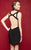 Clarisse - 3331 V-neck Jersey Sheath Dress in Black