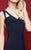Clarisse - 3331 V-neck Jersey Sheath Dress in Blue