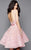 Clarisse - 3335 Simple Lace Perfection Cocktail Dress in Pink