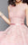 Clarisse - 3335 Simple Lace Perfection Cocktail Dress in Pink