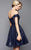 Clarisse - 3345 Sequined Lace Cocktail Dress in Blue