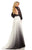 Johnathan Kayne - 8005 Jewel Long Sleeves Chiffon Gown in Gray and White