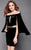 Clarisse - 3355 Cape Sleeved Off-Shoulder Dress in Black