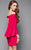 Clarisse - 3355 Cape Sleeved Off-Shoulder Dress in Pink