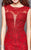 Clarisse - 3356 Lace Jewel Sheath Dress in Red
