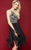 Clarisse - 3361 Sparkling Chiffon Cocktail Dress in Black