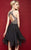 Clarisse - 3361 Sparkling Chiffon Cocktail Dress in Black