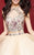 Clarisse - 3363 Two-Piece Floral Appliqued Party Dress in Neutral and Multi-Color