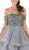 Poly USA - 8006 Beaded Off-Shoulder Ruffled Ballgown