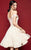 Clarisse - 3379 Two-Piece Off Shoulder Cocktail Dress in White and Neutral