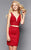 Clarisse - Alluring Two-Piece Lace Cocktail Dress 3381 in Red