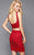 Clarisse - Alluring Two-Piece Lace Cocktail Dress 3381 in Red