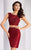 Clarisse - s2716 Two Piece Lace Dress in Red