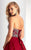 Clarisse - s3012 Strapless Crystal Embellished Cocktail Dress in Red