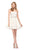 Colors Dress - 1512 Strapless Layered Cocktail Dress in White