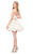 Colors Dress - 1512 Strapless Layered Cocktail Dress in White