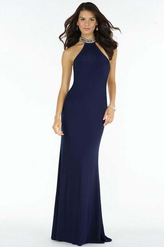 Alyce Paris Prom Collection Jersey Gown 8008 In Blue