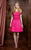 Colors Dress - 1738 Off-Shoulder Pleated A-line Dress in Pink