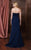 Colors Dress - 1740 Classic Straight-Across Faille Gown in Blue