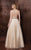 Colors Dress - 1742 Deep V-Neck Glittering Evening Gown in Gold