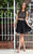 Colors Dress - 1744 Embellished Two Piece A-line Dress in Black