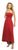 Alexia Designs - 800 Beaded Accented Waistband Satin A-Line Gown In Red