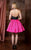 Colors Dress - 1750 Embellished Halter Mikado Dress in Black and Pink