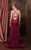 Colors Dress - 1755 Bedazzled Halter Neck Trumpet Dress in Red