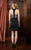 Colors Dress - 1761 Halter Scuba Sheath Dress in Black