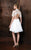 Colors Dress - High Neck Lace Illusion Dress in White
