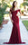 Colors Dress Off Shoulder Cutout Back Trumpet Gown - 1 pc Wine In Size 8 Available In Red