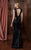Colors Dress - 1771 Sequined V-neck Sheath Dress in Black