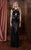 Colors Dress - 1771 Sequined V-neck Sheath Dress in Black