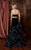 Colors Couture - J046 Embellished V-Neck Mermaid Dress in Black