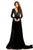 Johnathan Kayne - 8013 Embellished Lace Velvet Gown in Black