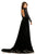 Johnathan Kayne - 8013 Embellished Lace Velvet Gown in Black
