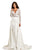 Johnathan Kayne - 8013 Embellished Lace Velvet Gown in White