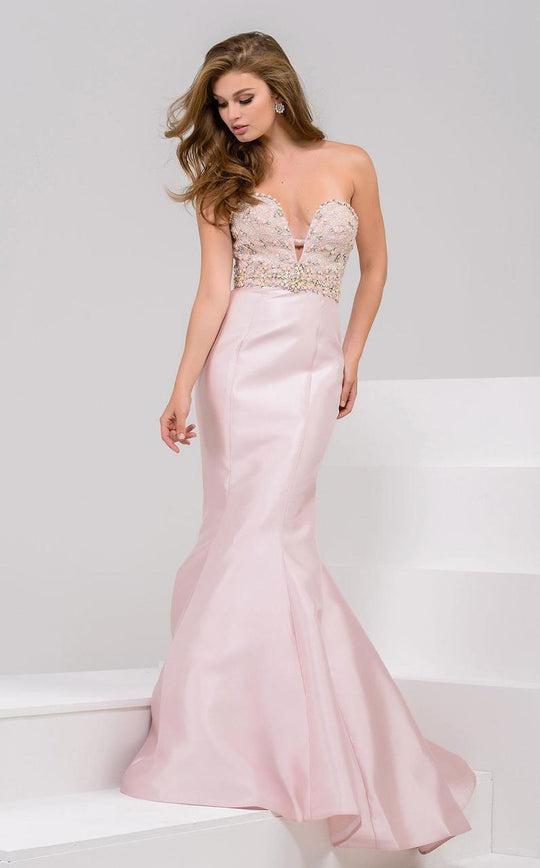 21926 Beaded Deep Sweetheart Mermaid Dress