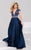 28925 Bedazzled Illusion Jewel A-line Dress