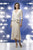 Daymor Couture - 8016 V-Neck Tea Length Dress In Nude