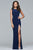8017 Lacey Back Long Jersey Dress