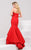 32901 Strapless Fitted Tiered Mermaid Gown