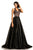 Johnathan Kayne - 8017 Sleeveless Halter Ballgown in Black and Pink