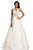 Johnathan Kayne - 8017 Sleeveless Halter Ballgown in White