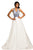 Johnathan Kayne - 8017 Sleeveless Halter Ballgown in White and Blue