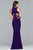 8018 Banded Cutout Jersey Sheath Gown