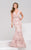 34002 Lace and Crystal Accented Dress