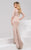 34072 Lace Embellished Scoop Neck Sheath Dress