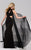 36517 High Neck Trumpet Evening Gown